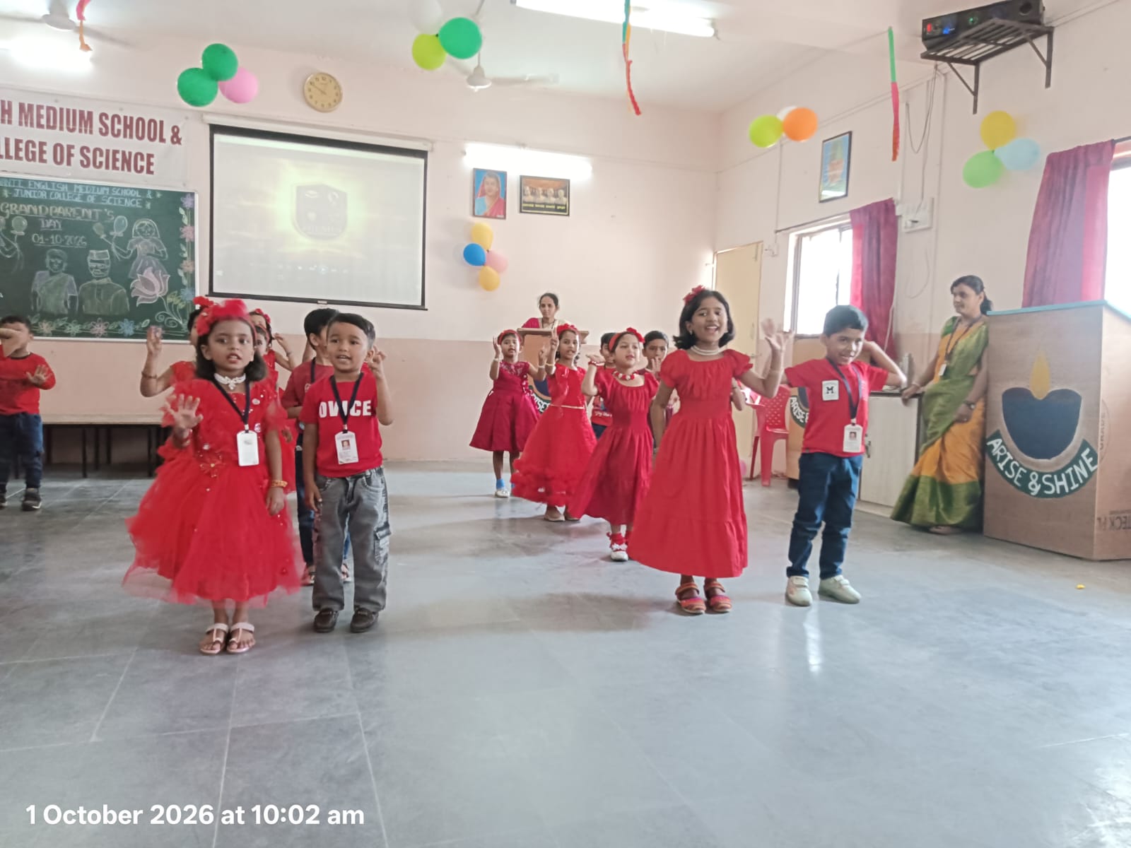 Grandparents Day celebrated by pre-primary students on 01.10.2026